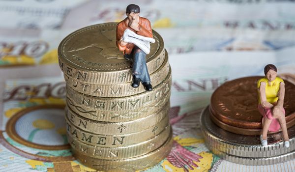 Gender pay gap concept