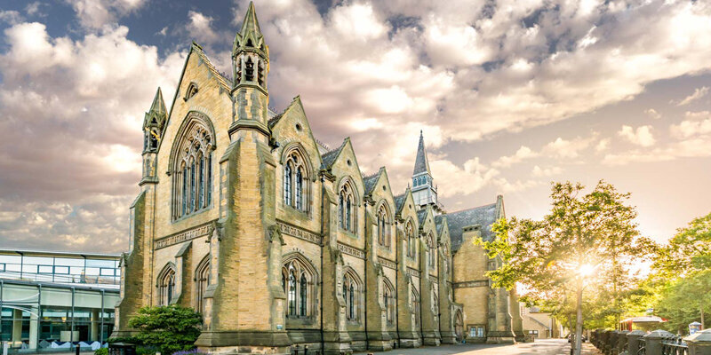 Maurice Keyworth building at sunset