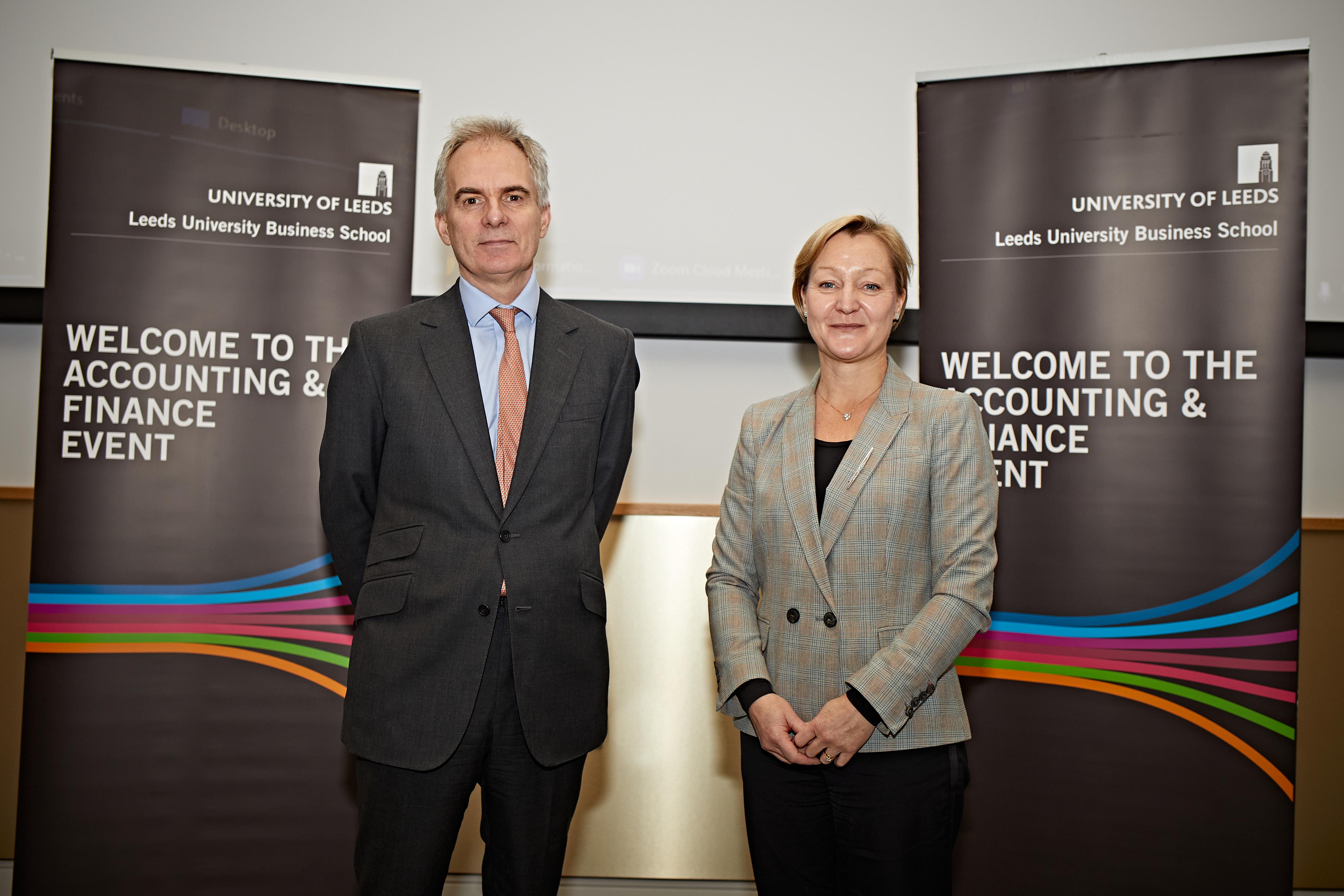 Dr Ben Broadbent of the Bank of England and Professor Julia Bennell from Leeds University Business School