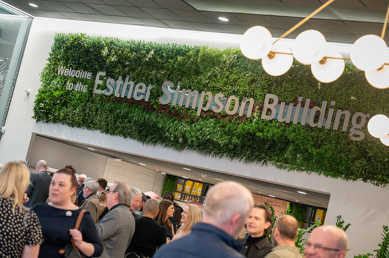 Celebrating the opening of the Esther Simpson Building