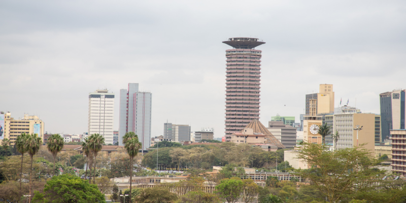 Aerial view of Kenyatta International Convention Centre