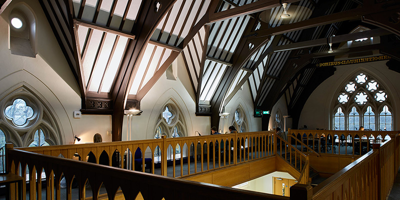 Charles Thackrah interior roof and beams