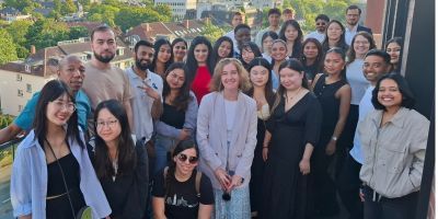 Study tour students join alumni for Frankfurt networking event