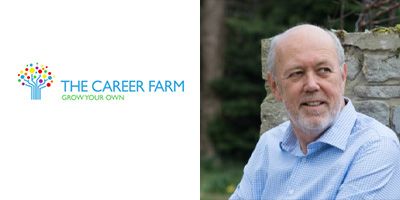 Image of Career Farm logo next to image of speaker Tony Bury.