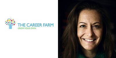 Image of Career Farm logo along side headshot of Tine Thygesen