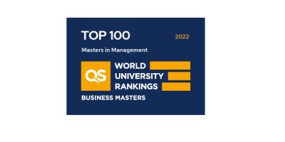 QS logo Top 100 Masters in Management