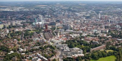 Aerial shot of Leeds