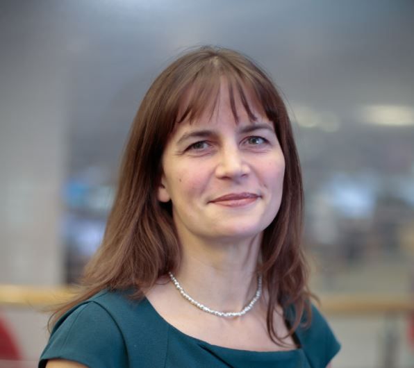 Liz Reynolds faces the camera