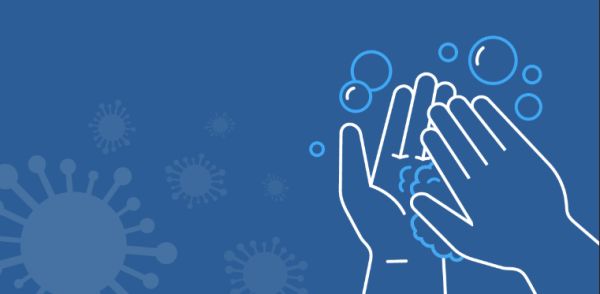 Hand washing illustration.