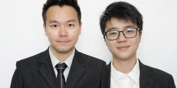 Hugo Lam and Chris Xiong face the camera