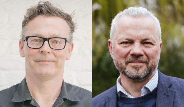 Headshots of Andy Mycock and Peter O'Brien