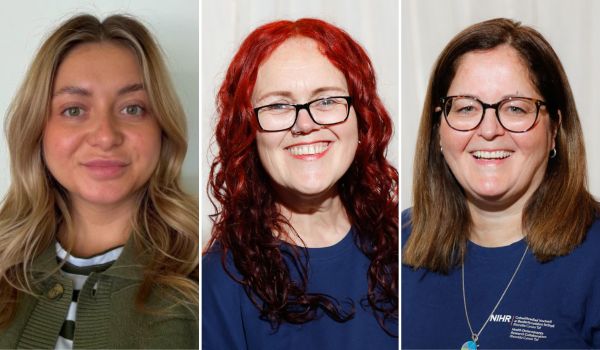 Headshots of Lauren Cox, Zoe Lancelott and Rhianydd Davies