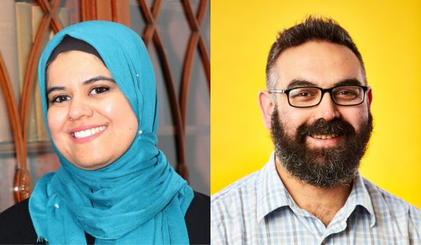 Separate headshots of Maria Hussain and Adam Jaffer