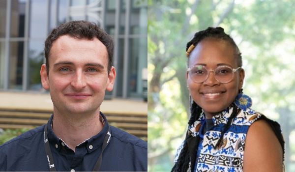 Headshots of Peter Gittins and Colleta Gandidzanwa, both stood outside, smiling at the camera