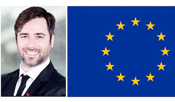 Profile picture of Dr Miguel Torres and the European flag