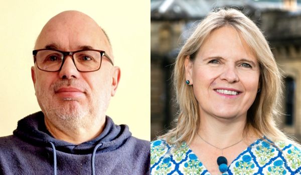 Headshots of Paul Hayes and Kersten England