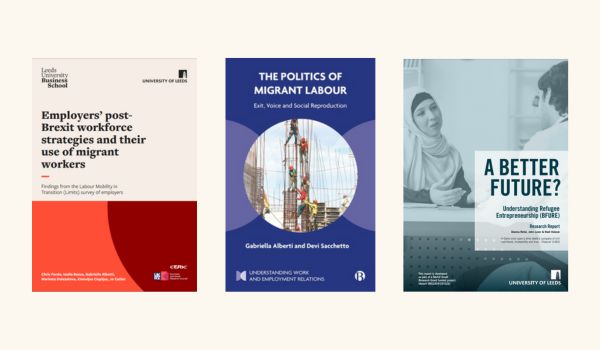 Front covers of 3 reports related to migration and labour