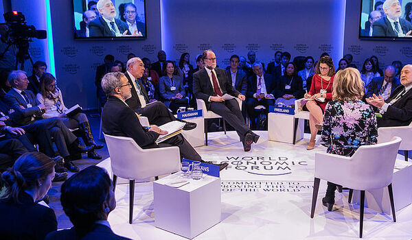 Participants at the Annual Meeting 2016 of the World Economic Forum in Davos. Photo credit: WORLD ECONOMIC FORUM/Benedikt von Loebell