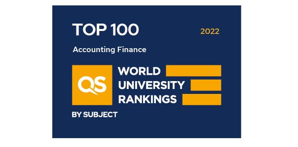 QS ranks Accounting and Finance 90th in the world