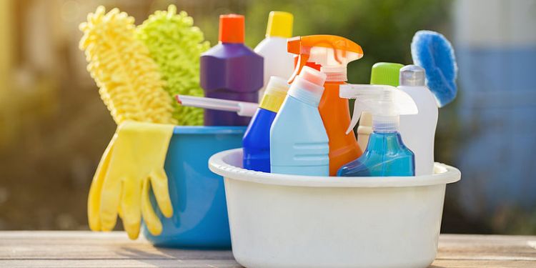 Photograph of cleaning products