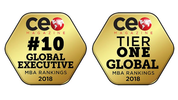 Executive MBA number 1 in the UK in CEO MBA Rankings