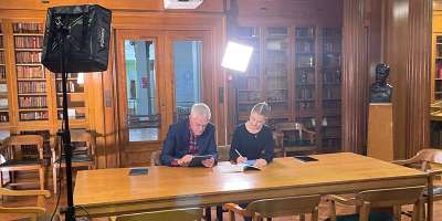Lydia Proudlove and John Bentley filming for The Gadget Show
