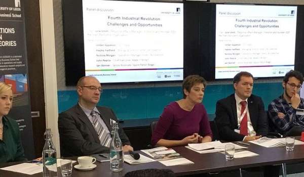 Photograph of the panel for the event