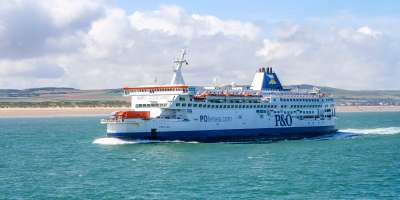 P&O ferry on the English channel