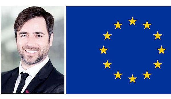Profile picture of Dr Miguel Torres and the European flag